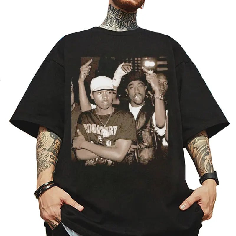 Tupac Shakur T-shirt Sweatshirt Hoodie, 2Pac 90s Shirt, 2Pac Shakur Shirt, Vintage 90s Bootleg Tupac Shirt, 90s Merch,...