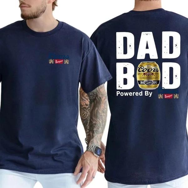Two-sided Dad Bob Powered By Coors Banquet T-shirt, Father's Day Gifts, Papa Tee, Funny Summer Graphic Tee, Trendy Outdoors Beer Lover Sweatshirt, Unisex Hoodie
