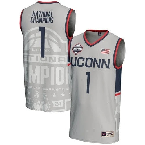 UConn Huskies 2024 NCAA Men's Basketball National Champions Fashion Jersey - All