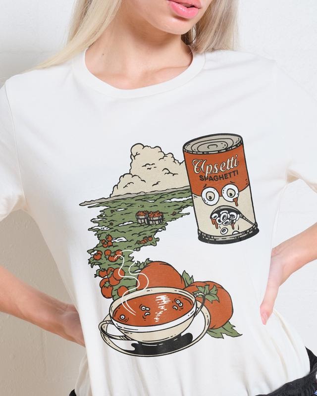 UPSETTI SPAGHETTI T-SHIRT, Men Summer Fashion Cotton, Cotton Menswear, S to 3XL Soft Top Hoodie, Sweatshirt