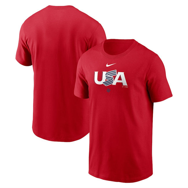 USA Baseball Red 2026 World Baseball Classic Wordmark T-Shirt