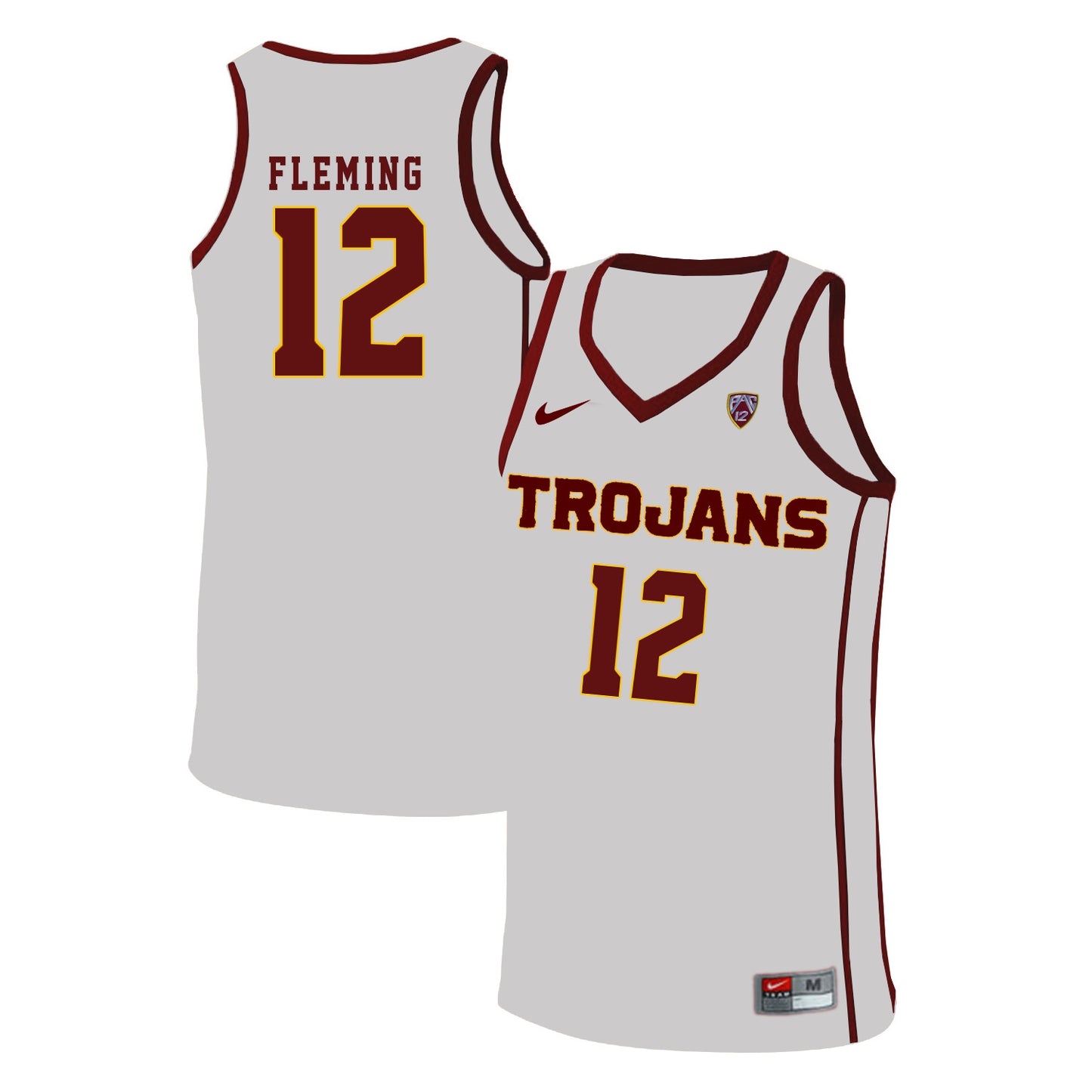 USC Trojans Fleming 12 White Basketball