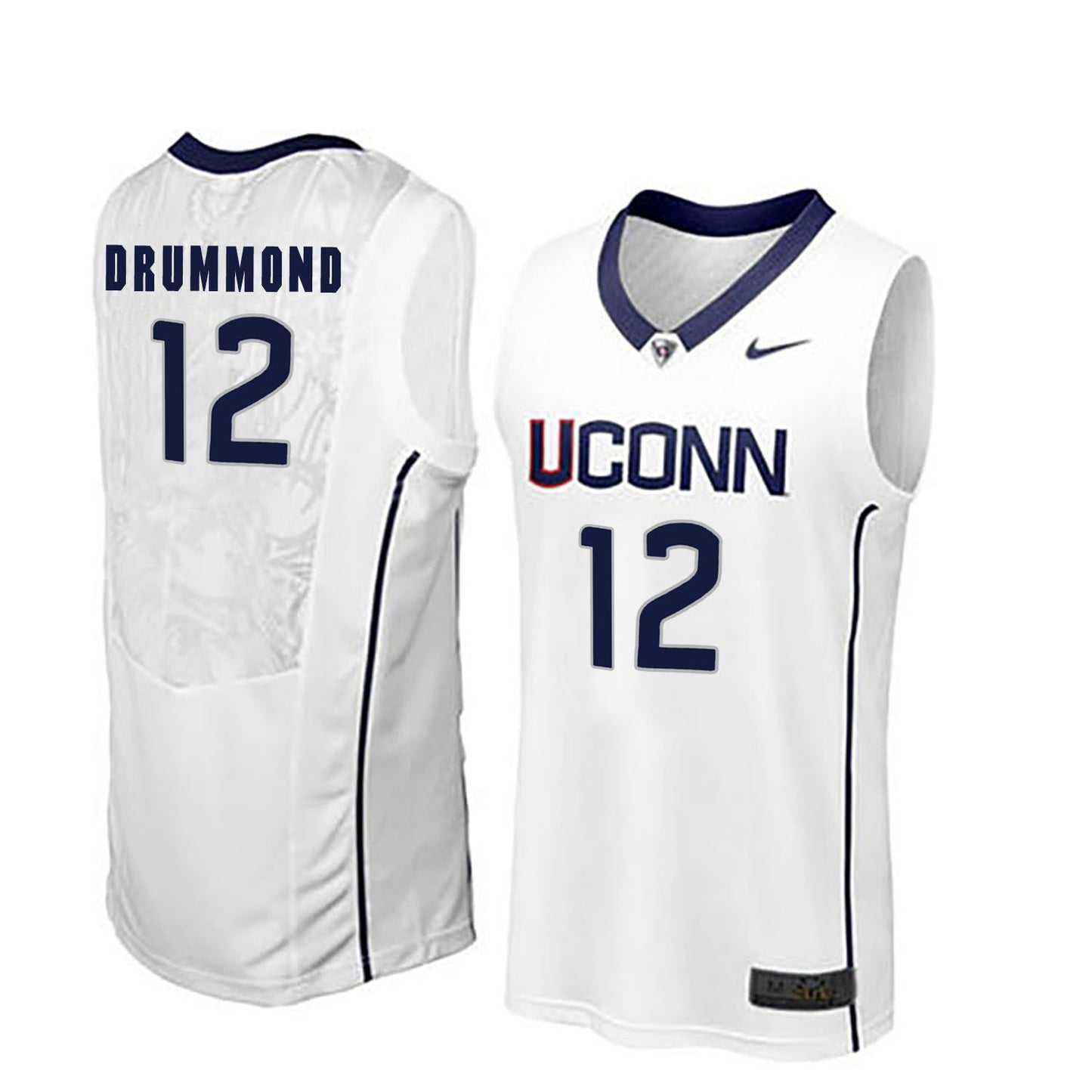 Uconn Huskies DRUMMOND 12 Men White
