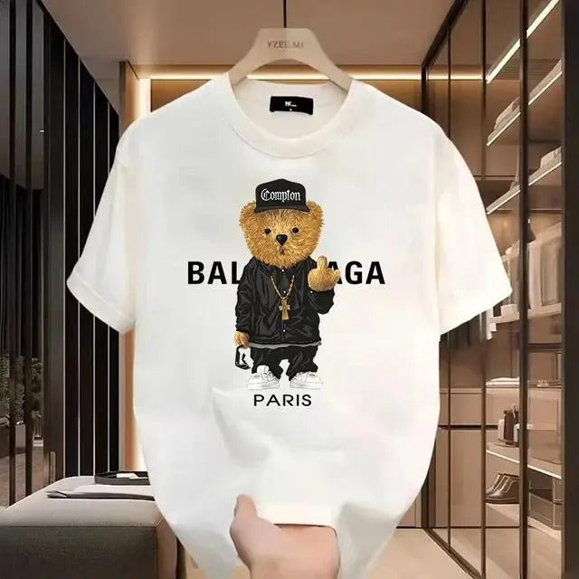 Unisex Cotton T-Shirt with Balan BearPrint, High-quality Cotton, Stylish Outfit, Graphicdesign, Limited Edition, fashion Statement, Comfortable Fit, Fashion for Allunique T-shirt, Pop Culture Fashion