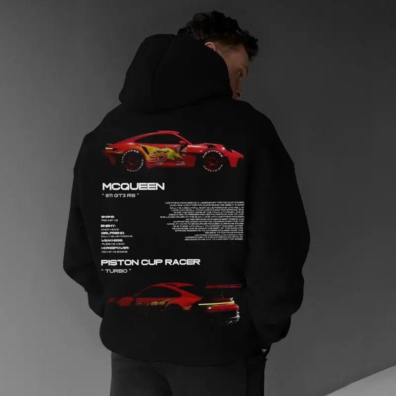 Unisex Lightning McQueen Porsche 911 GT3 RS Hoodie, Sports Car Printed Hoodie, Racing Car Hoodie, Sports Car Hoodies,...
