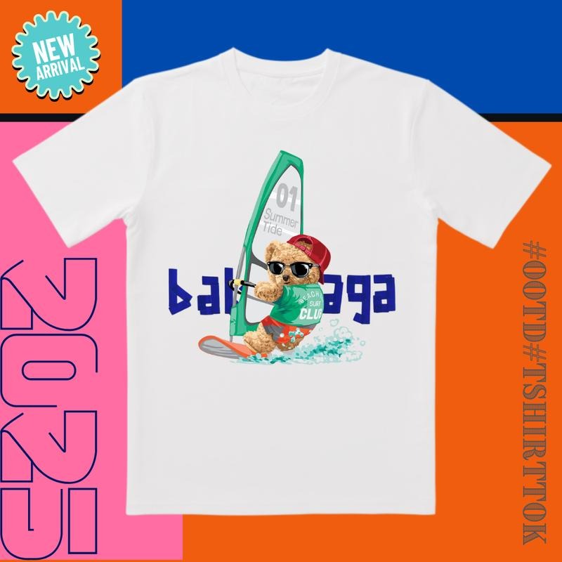 Summer Wave Champion! Teddy Bear Sailor Tee | 3D Cut & UV-Protective | Beach Vacay/Urban Chic Must-Have