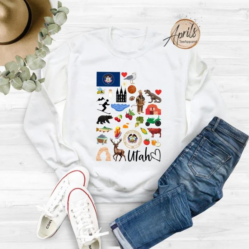 Utah Sweatshirt, Utah Hoodie, State Shirt Classic Fashion