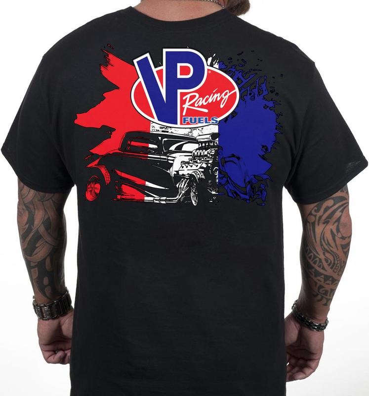 VP Racing Patriotic 2 Sides T-Shirt - Vintage Hot Rod Muscle Car Graphic Tee for Car Enthusiasts Men's Cotton Tee - Old School Tee Gift - Tshirt, Top Menswear Streetwear Tropical Crewneck Shortsleeve Casual tee shirt cotton t-shirt