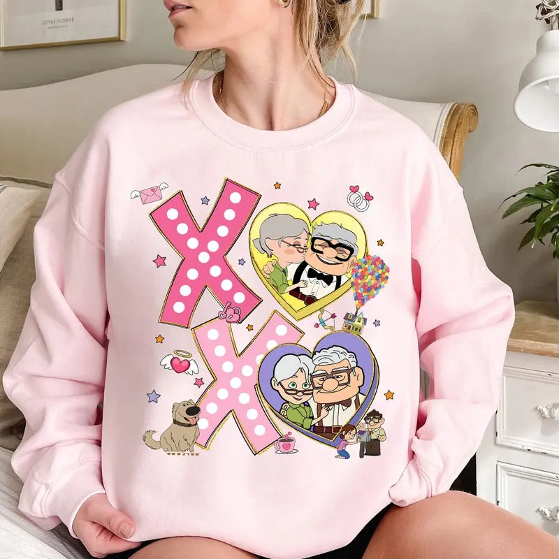 Valentine Love Shirt, Valentine Cartoon Couple Shirt, Valentine Couple T-shirt Hoodie, Sweatshirt | InkThreadWorks.com