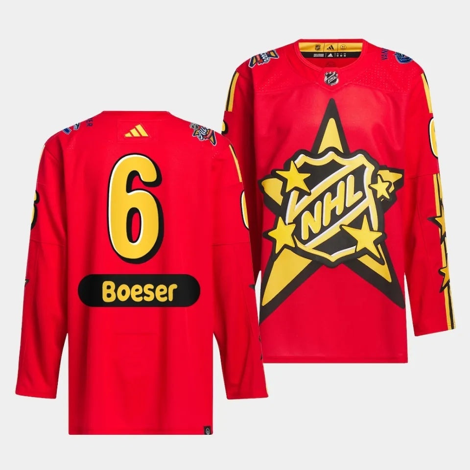 Vancouver Canucks #6 Brock Boeser 2024 NHL All-Star Red