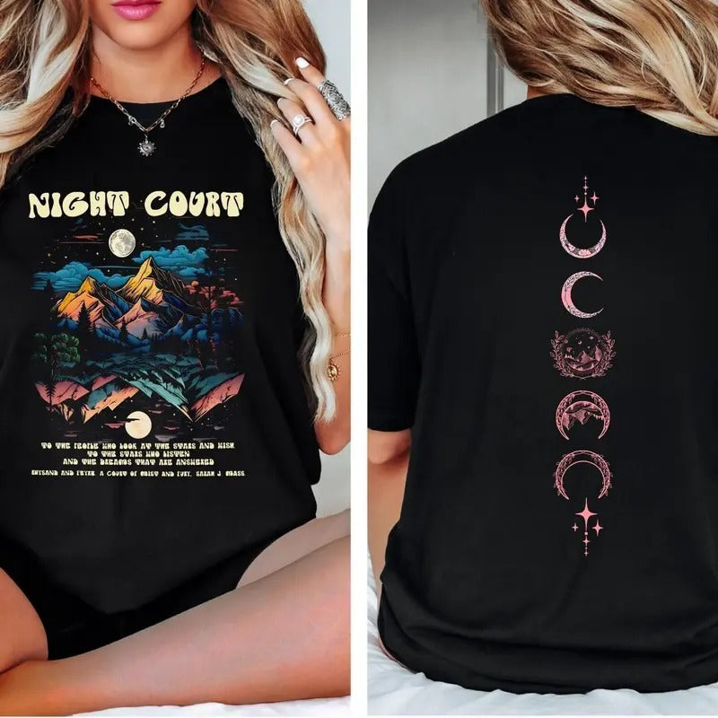 Velaris City Of Starljght ACOTAR Two-Sided T-Shirt, The Njght Court Shirt, Court of Dreams , BookIover Shirt Hoodie,...