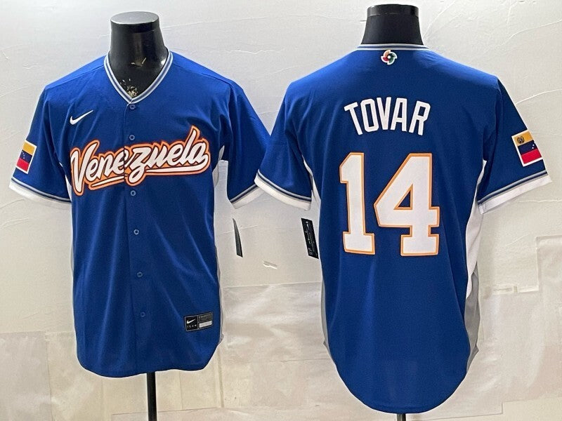 Venezuela Baseball #14 Tovar White 2026 World Baseball Classic 26 World Cup_1