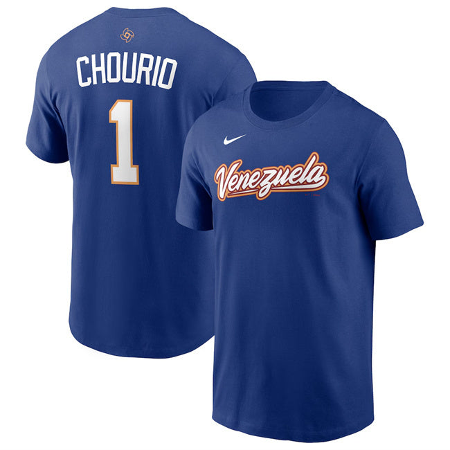 Venezuela Baseball #1 Jackson Chourio Royal 2026 World Baseball Classic Name &