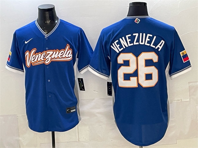 Venezuela Baseball #26 Venezuela Royal 2026 World Baseball Classic Road Stadium