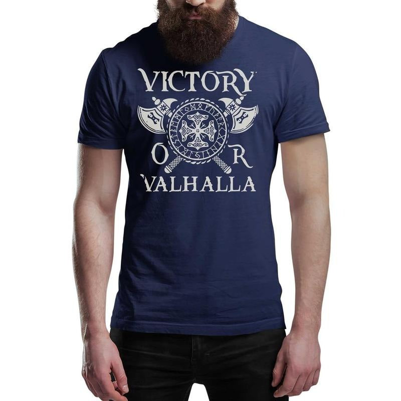 Victory Or Valhalla Viking T-Shirt Norse Warrior Tee Shirt Norway Mythology Viking Shirt Unisex Hoodie, Sweatshirt