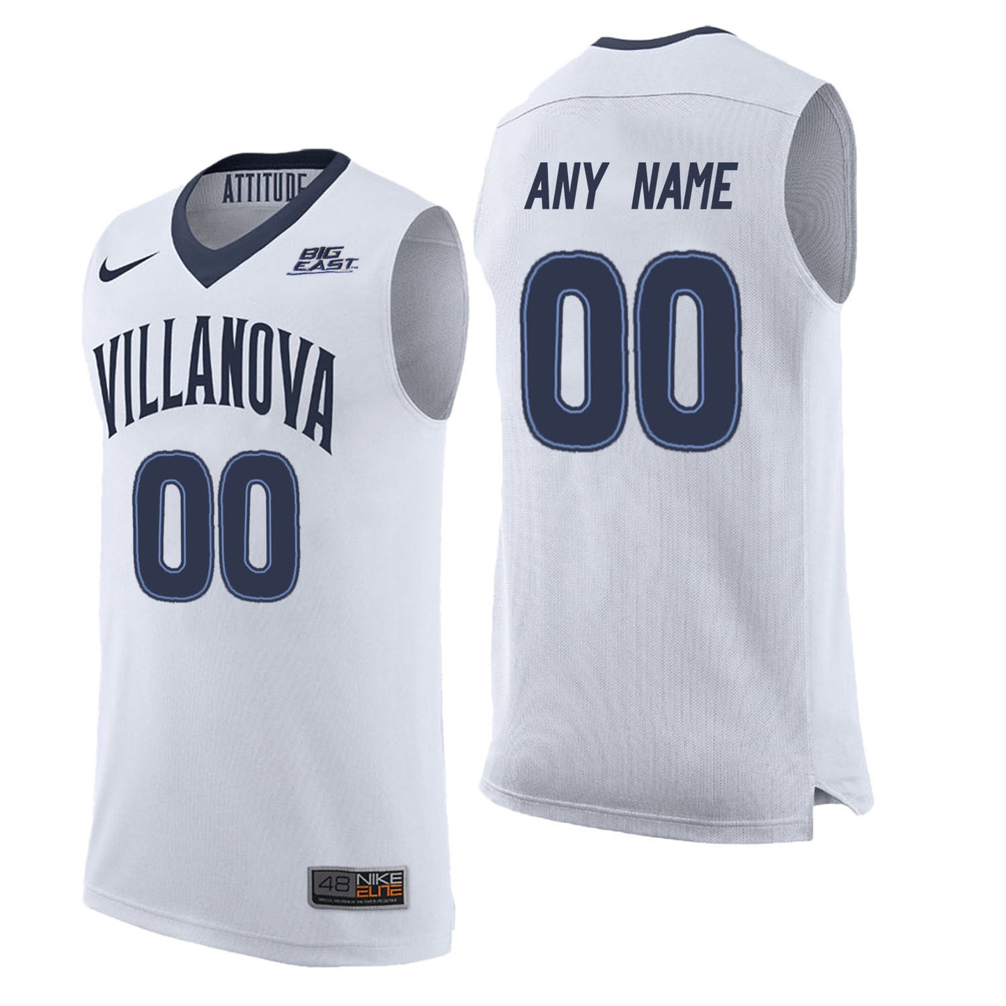Villanova Wildcats Any Name 00 White