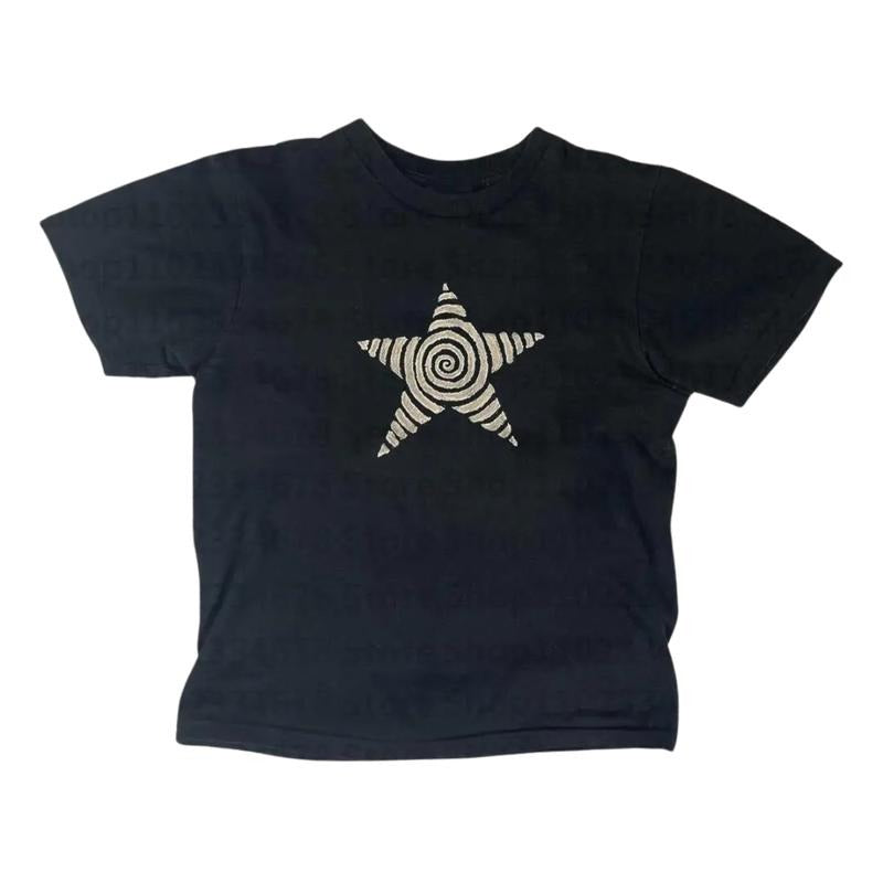 Vinatage Lucky Star Baby Tee, Retrto Women Shirt, Y2k Baby Tee, Vintage Casual Short Sleeve, Western Graphic Tee, Clothes 2000s, Y2k Top Women Streetwear
