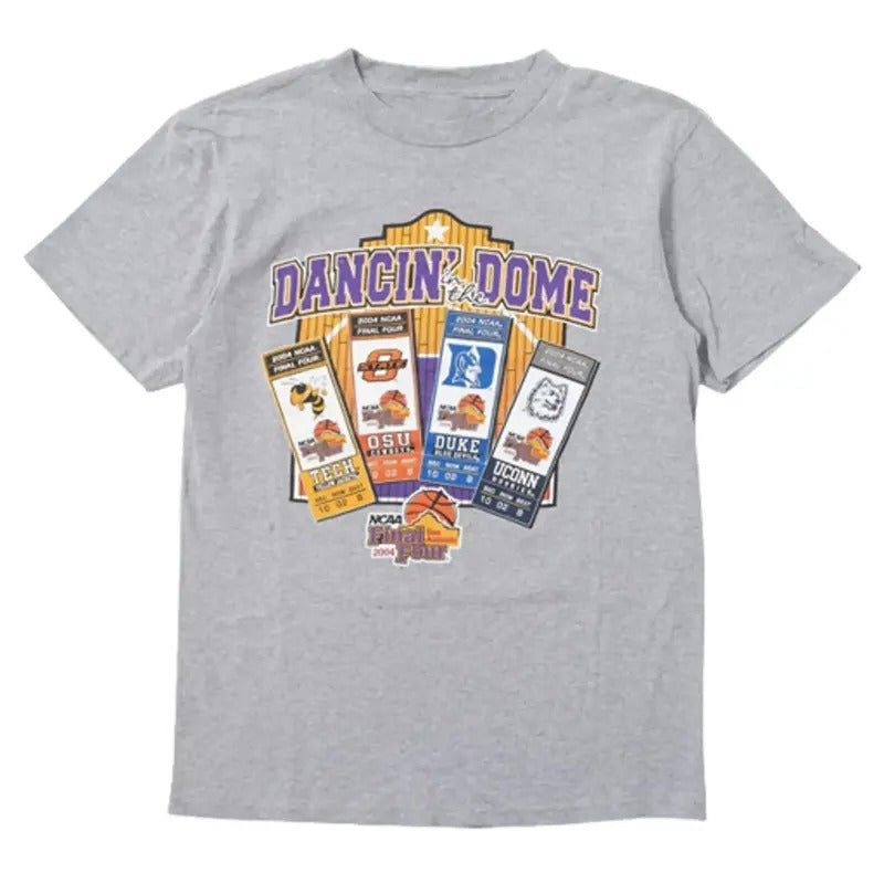 Vintage 2004 Final Four Tech OSU Duke Uconn NCAA T-Shirt Classic Cotton Menswear Top Embroidered Hoodie Spandex Sport