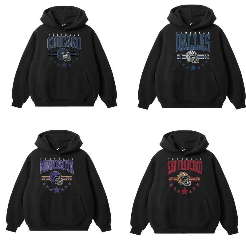 Vintage 90s All Team Football Hoodie, Vintage 1960 Football Sweatshirt, Cowboy Sweatshirt, Cowboy Football Game Day...