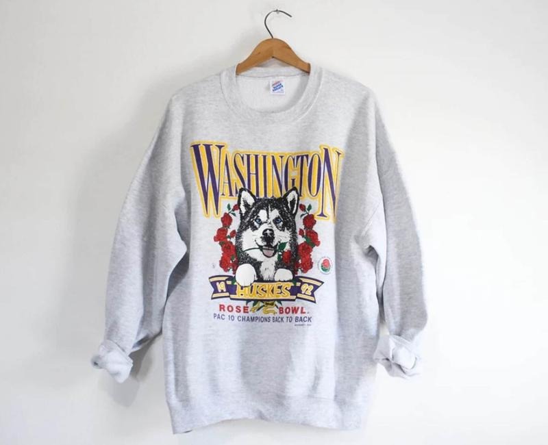 Vintage 90s Washington Huskies Crewneck Sweatshirt, UW Sweater, Washington Huskies Sweatshirt T-Shirts, Hoodie