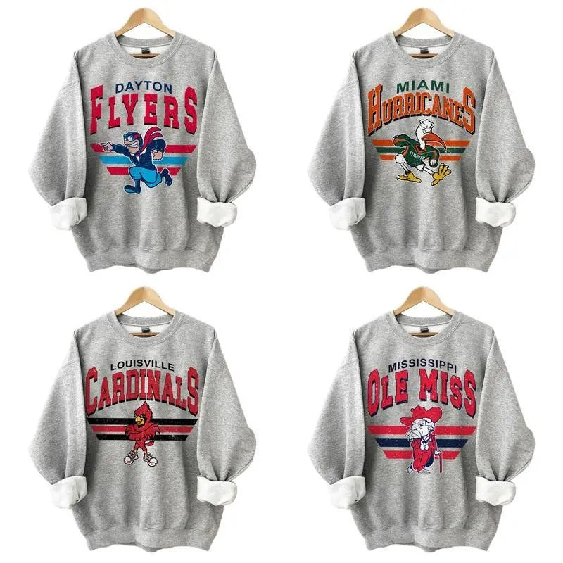 Vintage All Teams Football NCAA Sport Grey Sweatshirt, Graphic NCAA Football College Team, All Teams Football University