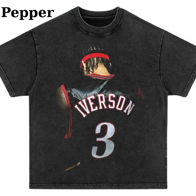 Vintage Allen Iverson Shirt, Retro Funny Basketball Graphic Tee, Cotton Unisex Gift For Fan Men And Women, Menswear Top Streetwear Casual
