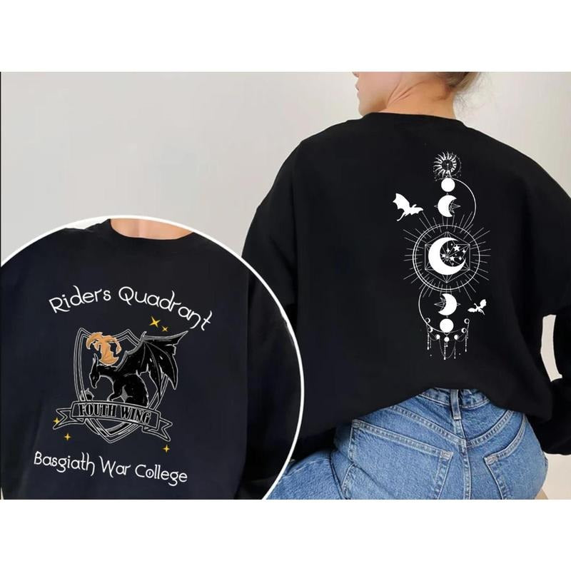 Vintage Basgiath War College Double Sided shirt, Fourth Wing shirt, Dragon Rider File Lover, Violet Sorrengail, Xaden...