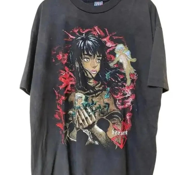 Vintage Berserk Casca Anime Manga T-Shirt Anime Tee Shirt