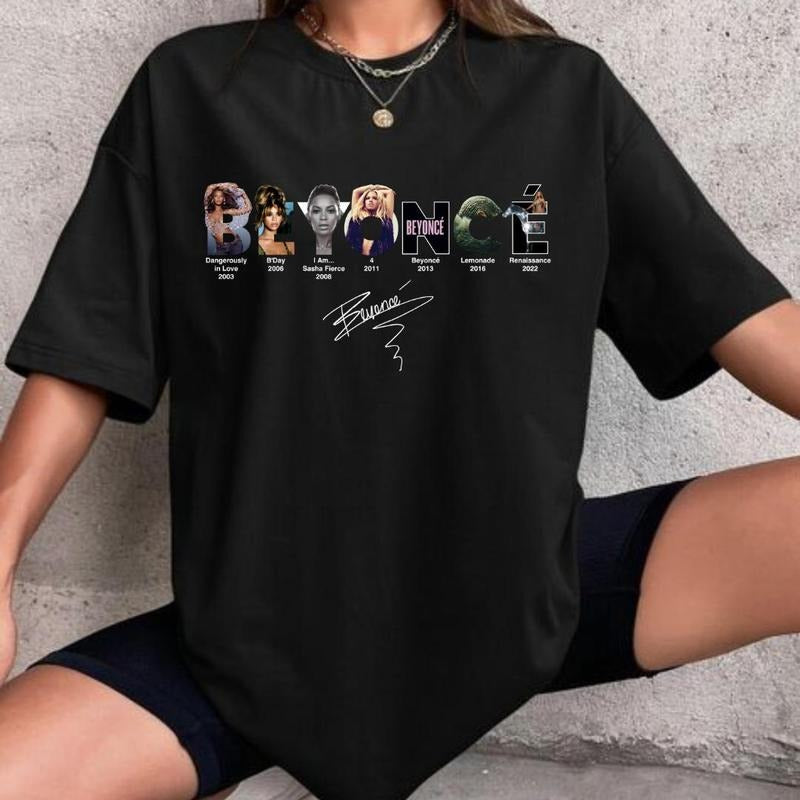 Vintage Beyonce Albums Shirt, Hoodie, Sweatshirt Comfort Cotton | InkThreadWorks.com