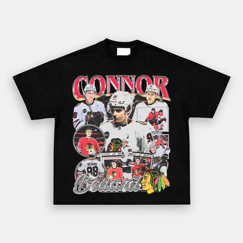 Vintage College Graphic Tee, CONNOR BEDARD TEE Shirt