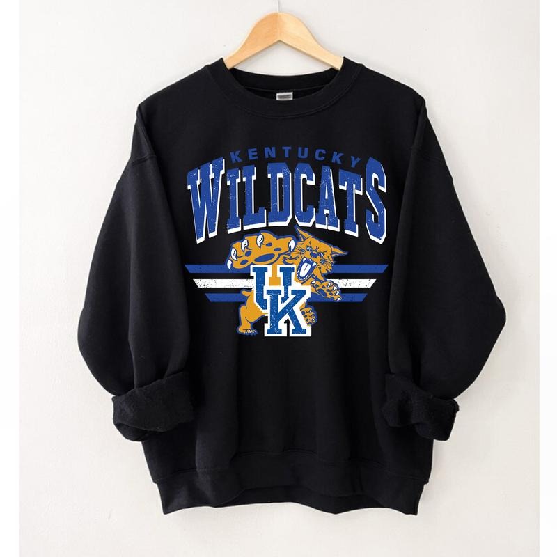 Vintage Kentucky Wildcats Ncaa Basketball Unisex Classic T-shirt Sweatshirt Hoodie, Vintage Basketball T Shirt, March Madness Shirt