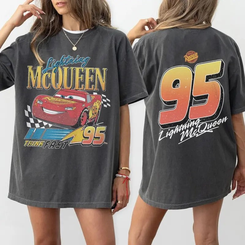 Vintage Lightning Mcqueen Shirt, 95 Lightning Mcqueen Shirt, Radiator Springs Tee, Rusteze Cars Shirt, WDW Family...