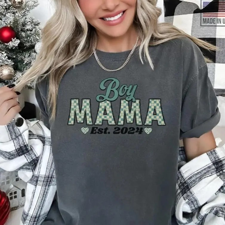 Vintage Mom Vibes T-Shirt, Unisex Cotton For Men, Casual Polyeste Crewneck Shortsleevestyle{n002}2