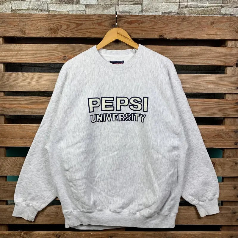 Vintage Ncaa Pepsi University Sweatshirt Pepsi Pullover Jumper Pepsi Crewneck Sweater Pepsi University Embroidery Logo...