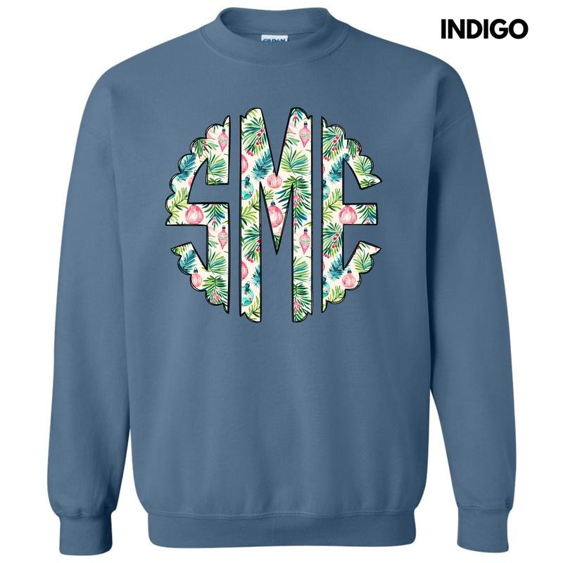 Vintage Ornaments Monogram Sweatshirt 'NLB'