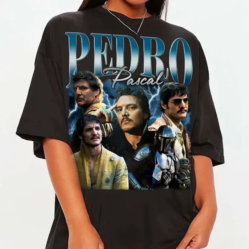 Vintage Pedro Pascal Shirt Retro 90s, Narco Pedro Pascal Fans Gift, shirt, gift for fans, Pedro Pascal Tribute Celebrity...