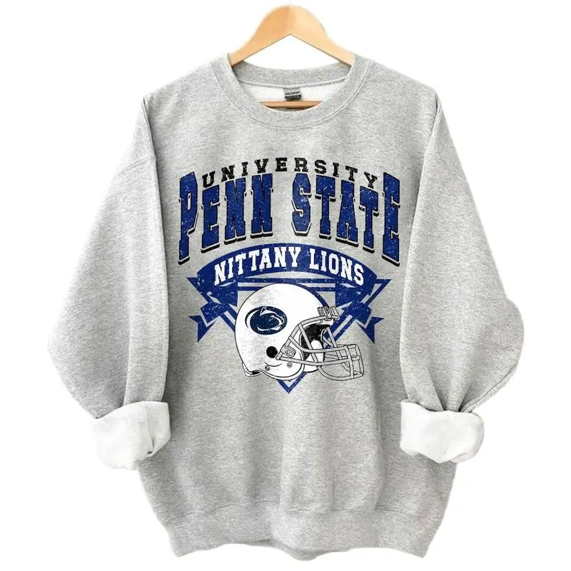 Vintage Penn State Nittany Lions Football Team Unisex Sweatshirt, Graphic State Sweatshirt