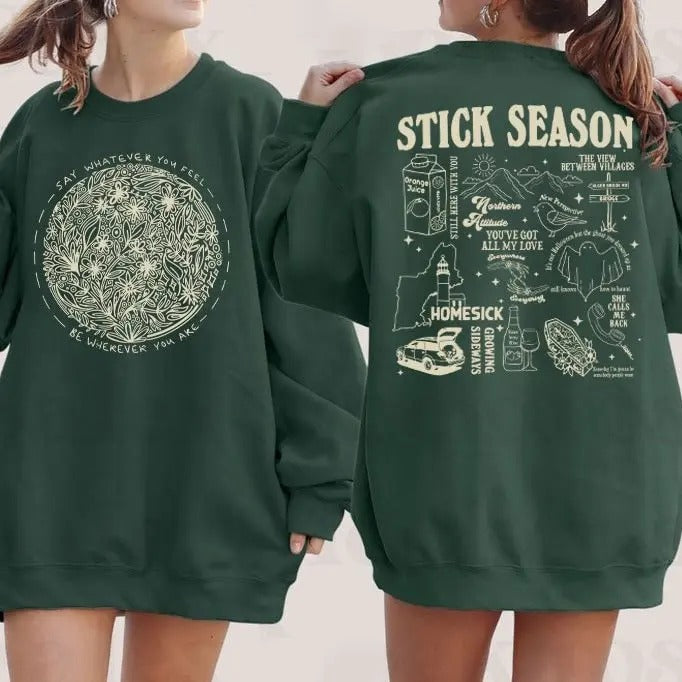 Vintage Stick Season 2023 Sweatshirt, 2 SIDES Noah Kahan Shirt, Country Music Shirt, Noah Kahan Tour, Noah Kahan Stick Season Sweatshirt