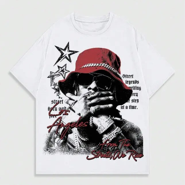 Vintage Street Life 1pc Men's Graphic Tee, Sweatshirt, Hoodie Gift For Women Top Womenswear Underwear Cotton T-Shirt Polyester