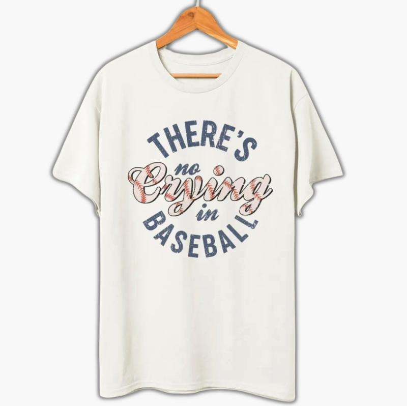 Vintage There'S No Crying In Baseball T-Shirt, Baseball Boy TShirt, Baseball Lover Gift, Game Day Shirt, Sport Lover...
