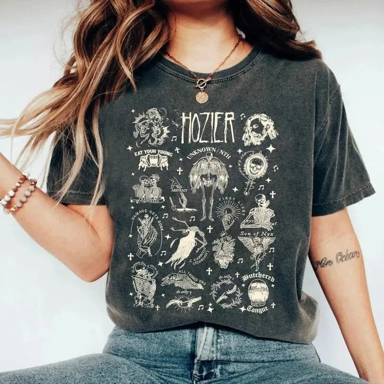 Vintage Unreal Unearth Tour 2023 Merch Shirt, Vintage Hozier 90s Shirt, Hozier Fan Gift T-Shirt, Gift for Fans, Hozier Tour 2023 Music tShirt