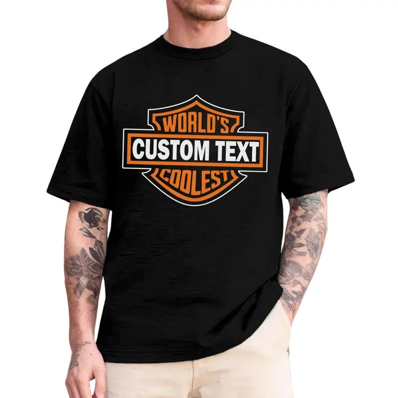 Vintage World's Coolest Custom Nickname Motorcycle Shirt, Family Gift , Dad Christmas Gifts, Father's Day Tee Birthday Gift