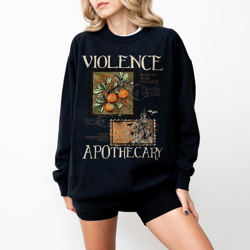 Violence Apothecary Sweatshirt, Fourth Wing Sweatshirt, Basgiath War College Shirt, Violet Sorrengail, Riorson House...