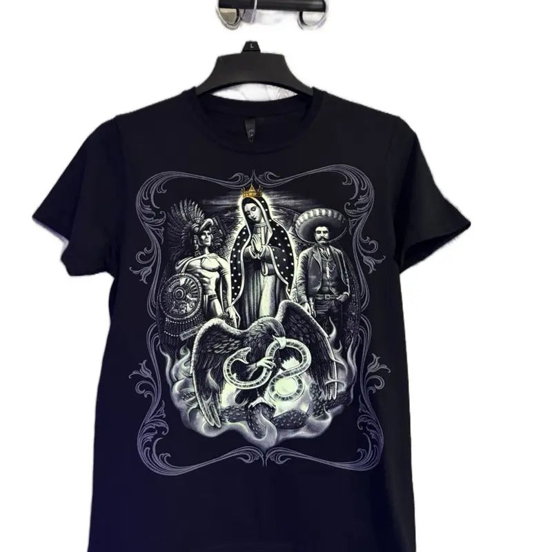 Virgencita hermosa T-shirt Menswear Shortsleeve Tshirt Hoodie, Sweatshirt | InkThreadWorks.com