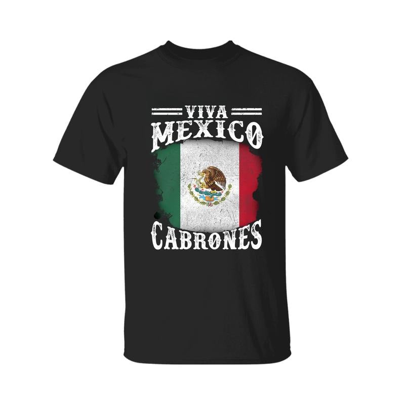 Viva Mexico Cabrones Shirt, Day Pride T-Shirt, Distressed Mexican Flag Graphic Tee, Gift for Proud Fans Shirt, Full Sizes, Full Colors