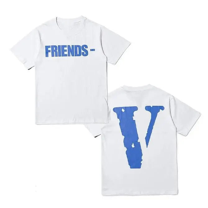 Vlone Blue Friends Miami Pop Up Tee T-shirt, V-Lone T-Shirt, Fashion Casual Couple Hip Hop Short Sleeve, Best Gifts Big V Tee, Vintage Graphic Tees