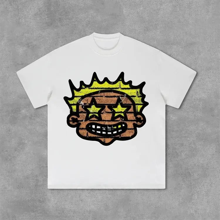 War Is Over Flame Boy Graphic Print Cotton T-Shirtstyle{n002}2