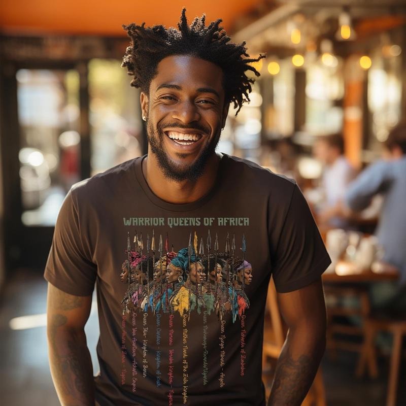 Warrior Queens of Africa T-Shirt, Empowering Graphic Tee, Unisex Casual Wear, Black Owned Shop