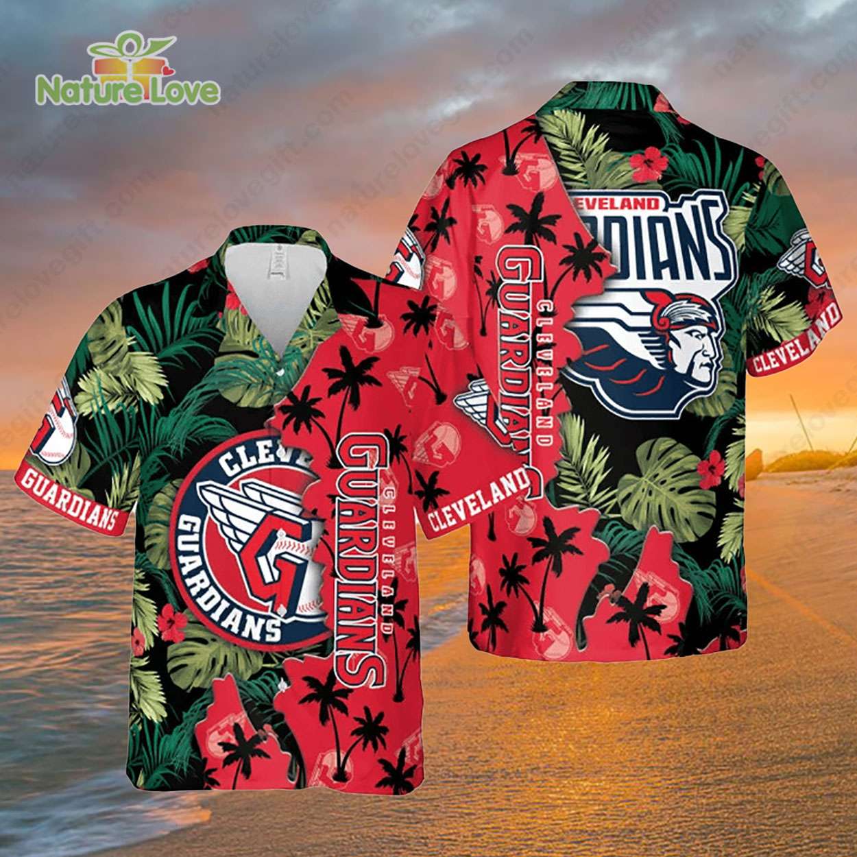 Washington Nationals Tropical Leaves Beach Palms MLB Hawaiian Shirt
