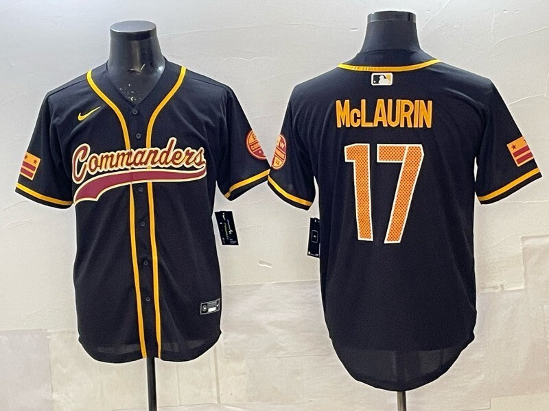 Washington Commanders #17 Terry McLaurin Redskins Black Collaboration